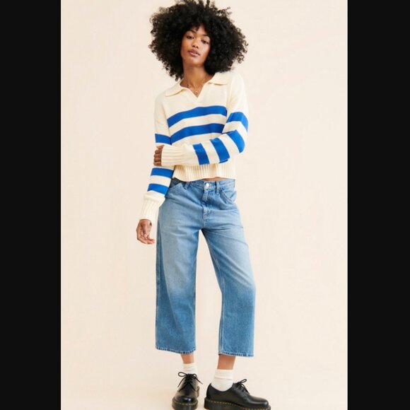 Pistola Arlo Stripe Cotton Polo Sweater Sz. S - Picture 1 of 6